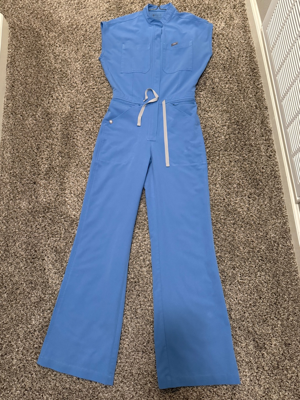 Figs Isabel Wide-Leg Jumpsuit - Ceil Blue